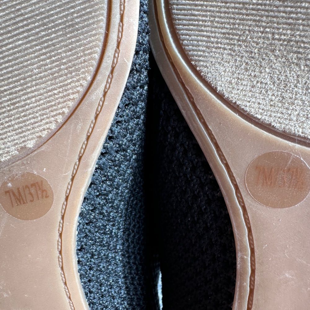 EUC Lucky "Daneric" Black Slip‑On Ballet Flat Square Toe Washable Travel Shoe 7 - Picture 11 of 13